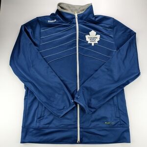 Reebok Toronto Maple Leafs NHL Jacket Mens L Rare Vintage Find PlayDry Zipup
